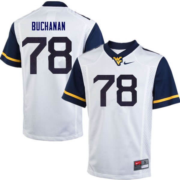 Men #78 Daniel Buchanan West Virginia Mountaineers College Football Jerseys Sale-White - Click Image to Close